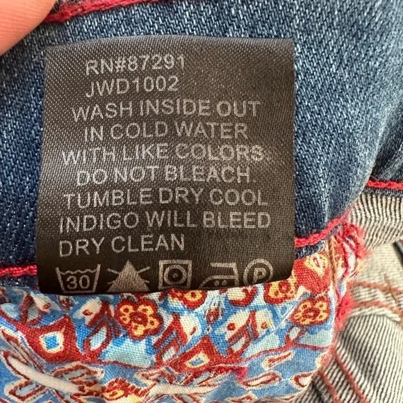 Johnny Was The Tomboy Mid Rise Jeans Blue Size 30 NWT